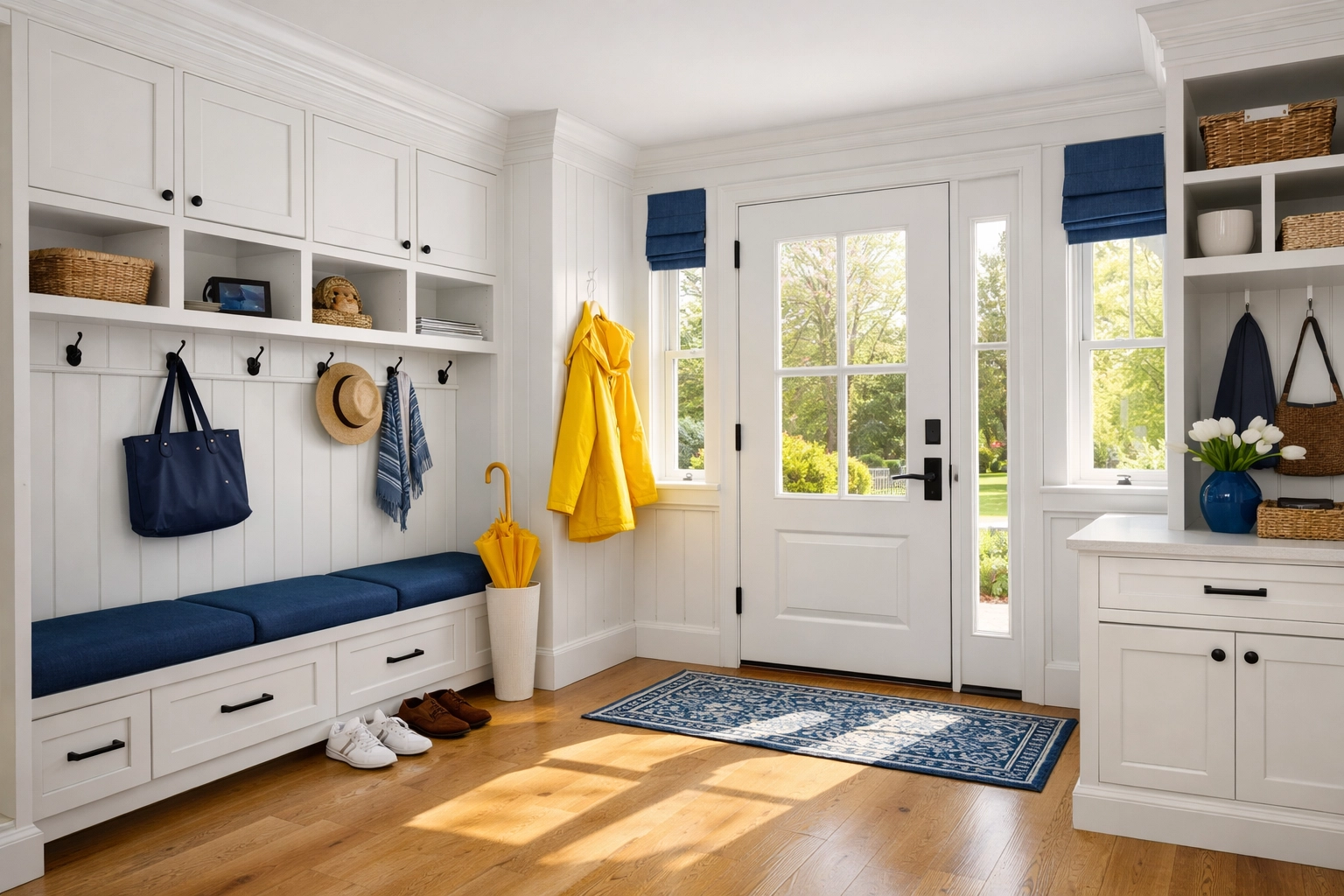 Spotless Massachusetts home entryway with polished floors after a professional spring cleaning reset.