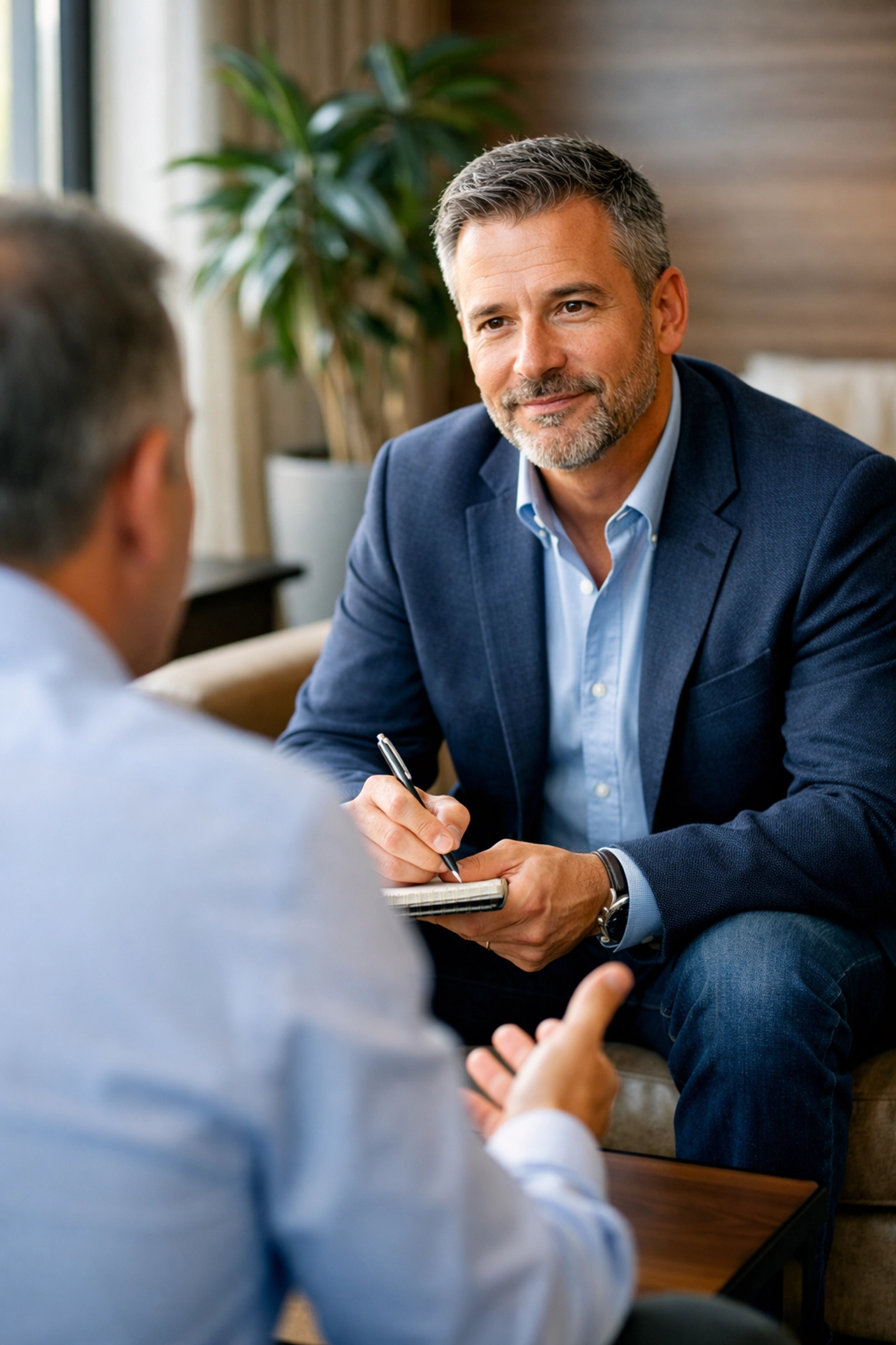 MSP consulting and business coaching expert discussing strategic growth and operational maturity with a client.