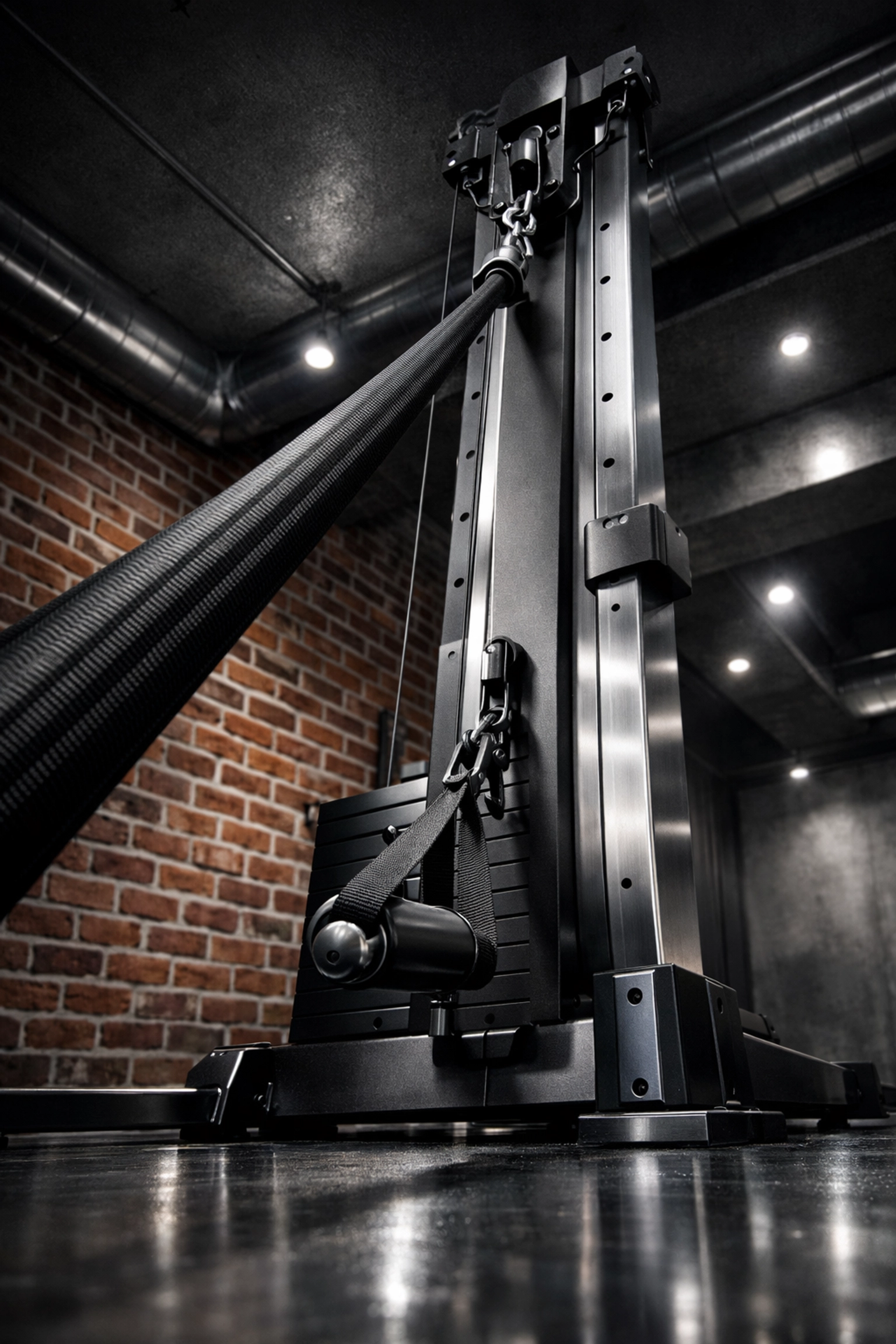 Bold Body Fitness Resistance Rail, a floor to ceiling gym system for elite home resistance training.