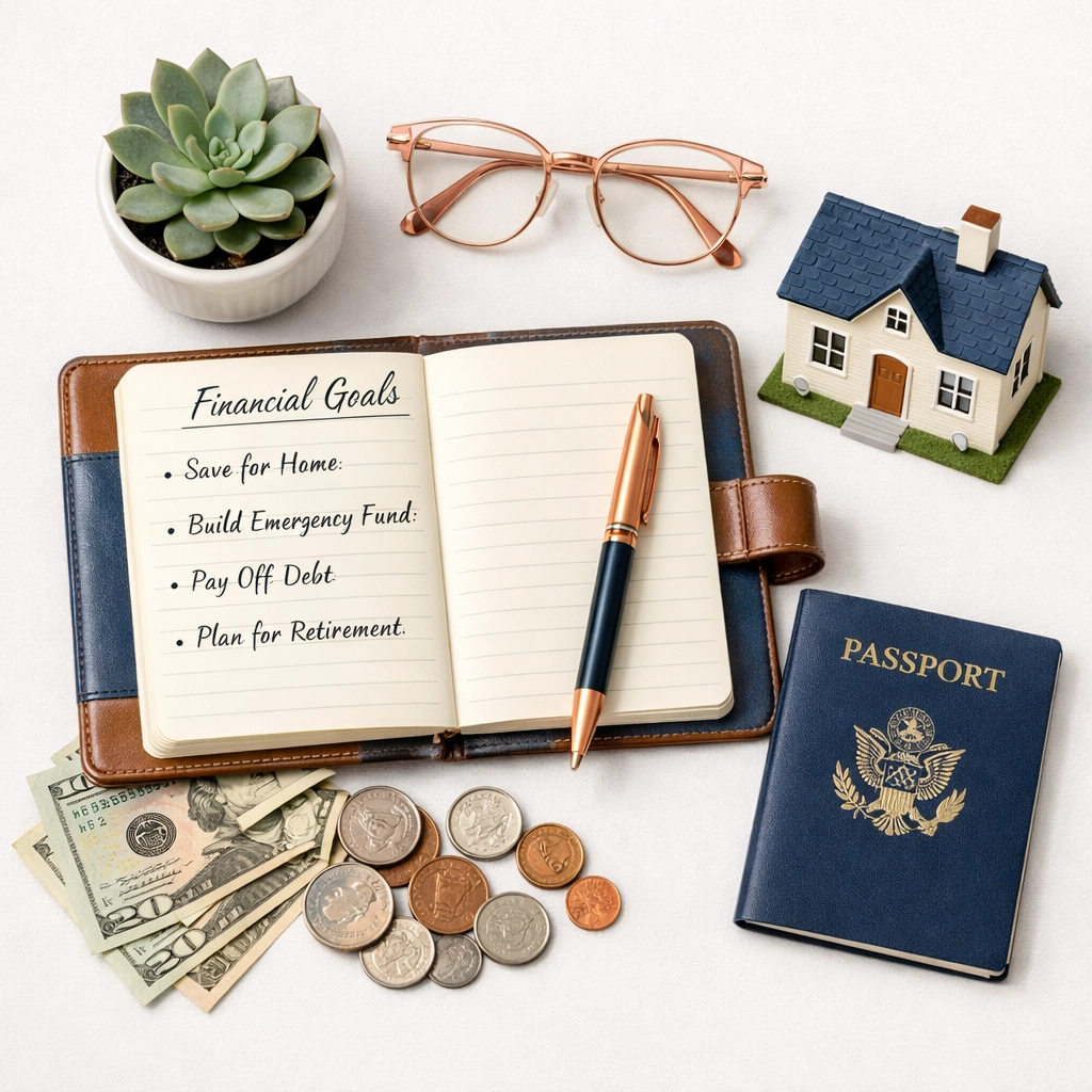Financial wellness planning tools including tax documents, budget planner, and savings goals